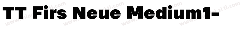 TT Firs Neue Medium1字体转换